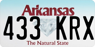 AR license plate 433KRX