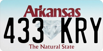 AR license plate 433KRY