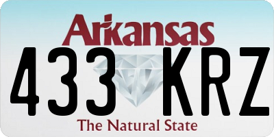 AR license plate 433KRZ