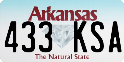 AR license plate 433KSA