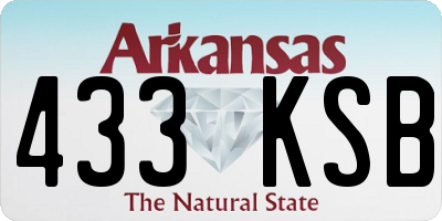 AR license plate 433KSB
