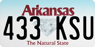 AR license plate 433KSU