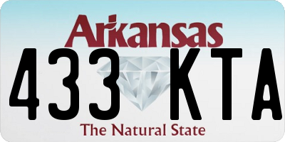 AR license plate 433KTA