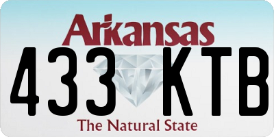 AR license plate 433KTB