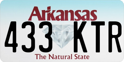 AR license plate 433KTR