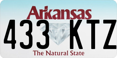 AR license plate 433KTZ
