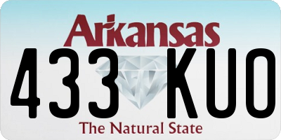 AR license plate 433KUO