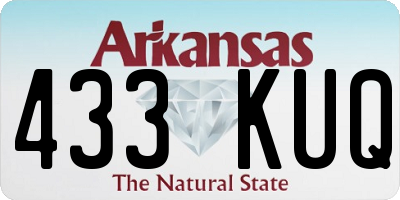 AR license plate 433KUQ