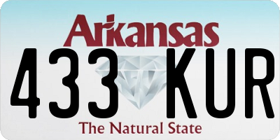 AR license plate 433KUR