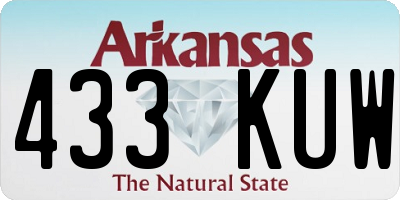 AR license plate 433KUW