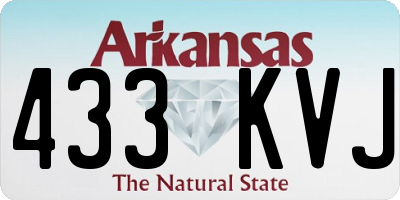 AR license plate 433KVJ