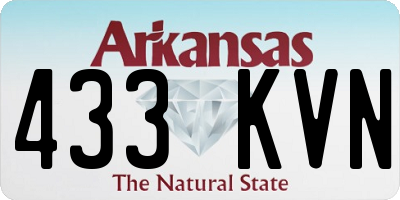 AR license plate 433KVN
