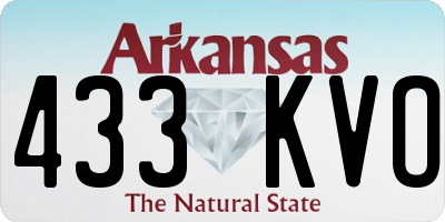 AR license plate 433KVO