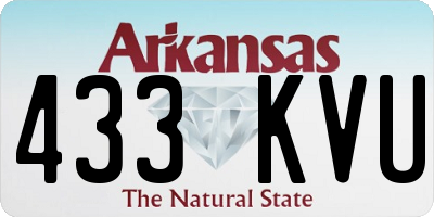 AR license plate 433KVU
