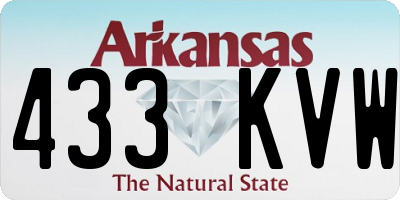 AR license plate 433KVW