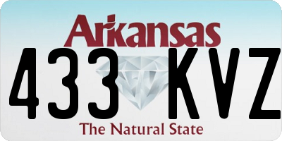 AR license plate 433KVZ