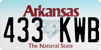 AR license plate 433KWB
