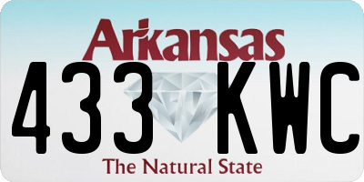 AR license plate 433KWC