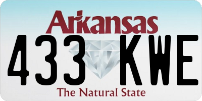 AR license plate 433KWE