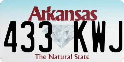 AR license plate 433KWJ