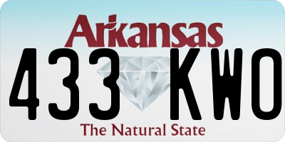 AR license plate 433KWO