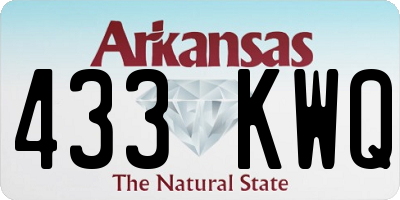AR license plate 433KWQ