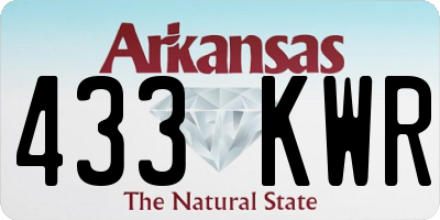 AR license plate 433KWR