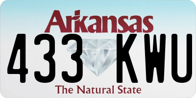 AR license plate 433KWU