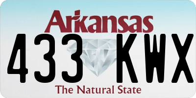 AR license plate 433KWX