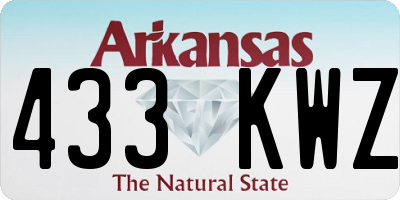 AR license plate 433KWZ