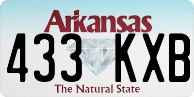 AR license plate 433KXB