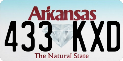AR license plate 433KXD