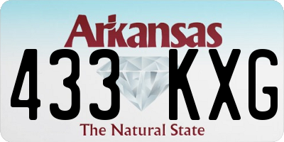 AR license plate 433KXG