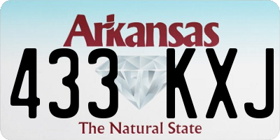 AR license plate 433KXJ