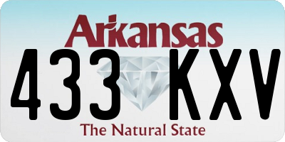 AR license plate 433KXV