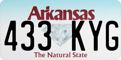 AR license plate 433KYG