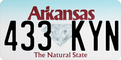 AR license plate 433KYN