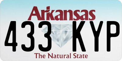 AR license plate 433KYP