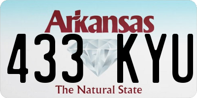 AR license plate 433KYU