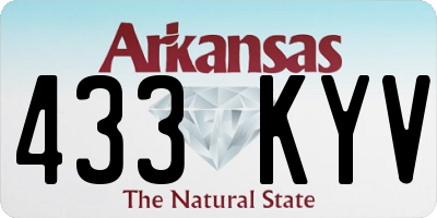 AR license plate 433KYV