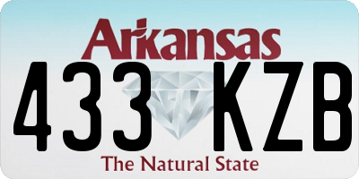 AR license plate 433KZB
