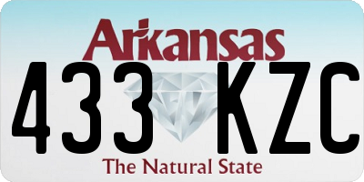 AR license plate 433KZC