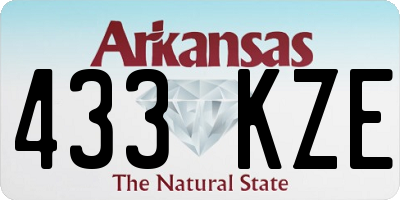 AR license plate 433KZE