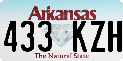 AR license plate 433KZH