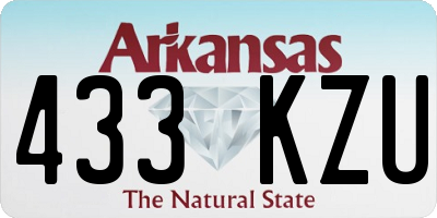 AR license plate 433KZU