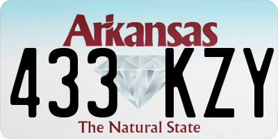 AR license plate 433KZY