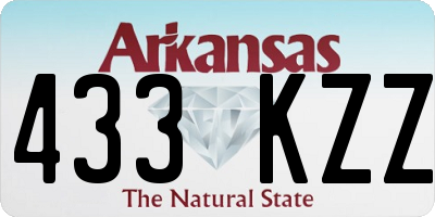 AR license plate 433KZZ