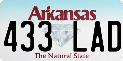 AR license plate 433LAD