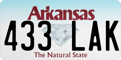 AR license plate 433LAK