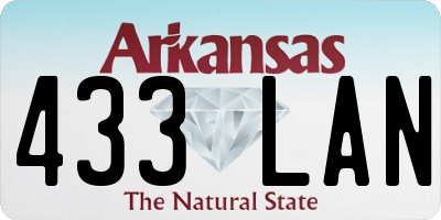 AR license plate 433LAN